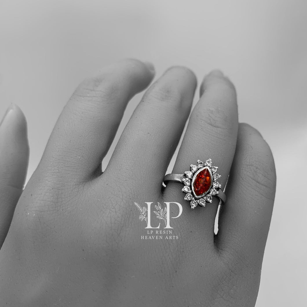 Princess Marquise silver ring