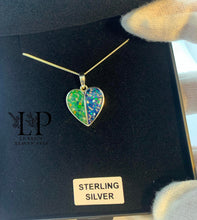 Load image into Gallery viewer, Split heart pendant silver
