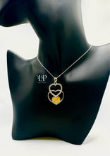 Load image into Gallery viewer, Triple the love pendant in silver with CZ
