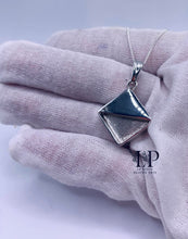 Load image into Gallery viewer, SPECIAL OFFER- Heavy open square pendant in silver
