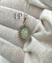 Load image into Gallery viewer, Princess marquise pendant in silver with CZ
