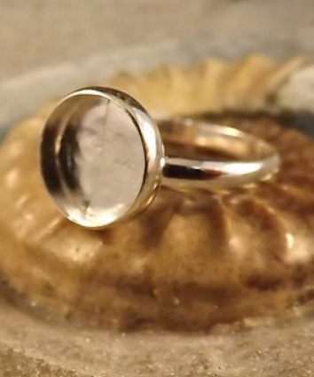 DISCOUNTED ITEM- Circle 10mm round silver ring
