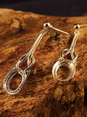 DISCOUNTED ITEM- Celtic long drop earrings 8x6