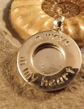Load image into Gallery viewer, Always in my heart memorial pendant silver
