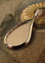 Load image into Gallery viewer, Pear shaped solid silver pendant

