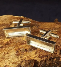 Load image into Gallery viewer, Cufflinks rectangle silver
