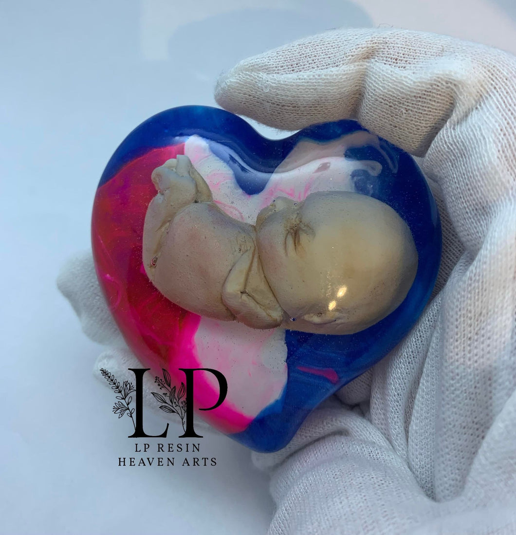 womb baby pink/blue/white 10-11 weeks