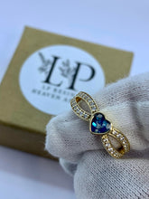 Load image into Gallery viewer, Skye split heart ring in silver
