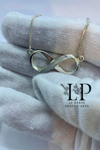 Load image into Gallery viewer, The infinity pendant with fixed adjustable chain silver

