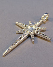 Load image into Gallery viewer, DISCOUNTED ITEM- Silver star pendant with cz
