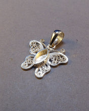 Load image into Gallery viewer, Delicate filigree butterfly in sterling silver
