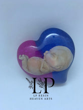 Load image into Gallery viewer, 10-11 week womb baby with baby loss ribbon colours
